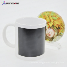 11oz color changing sublimation mug with black patch
